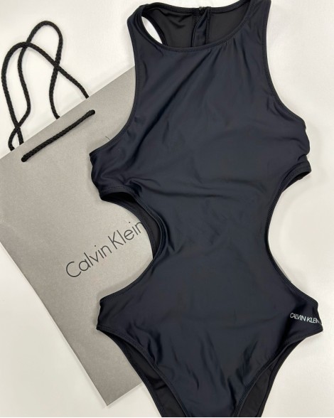 Plavky dámské Calvin Klein černé celkové